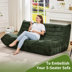 Hobestluk Giant Bean Bag Chair Memory Foam Faux Fur Sofa for Living Room
