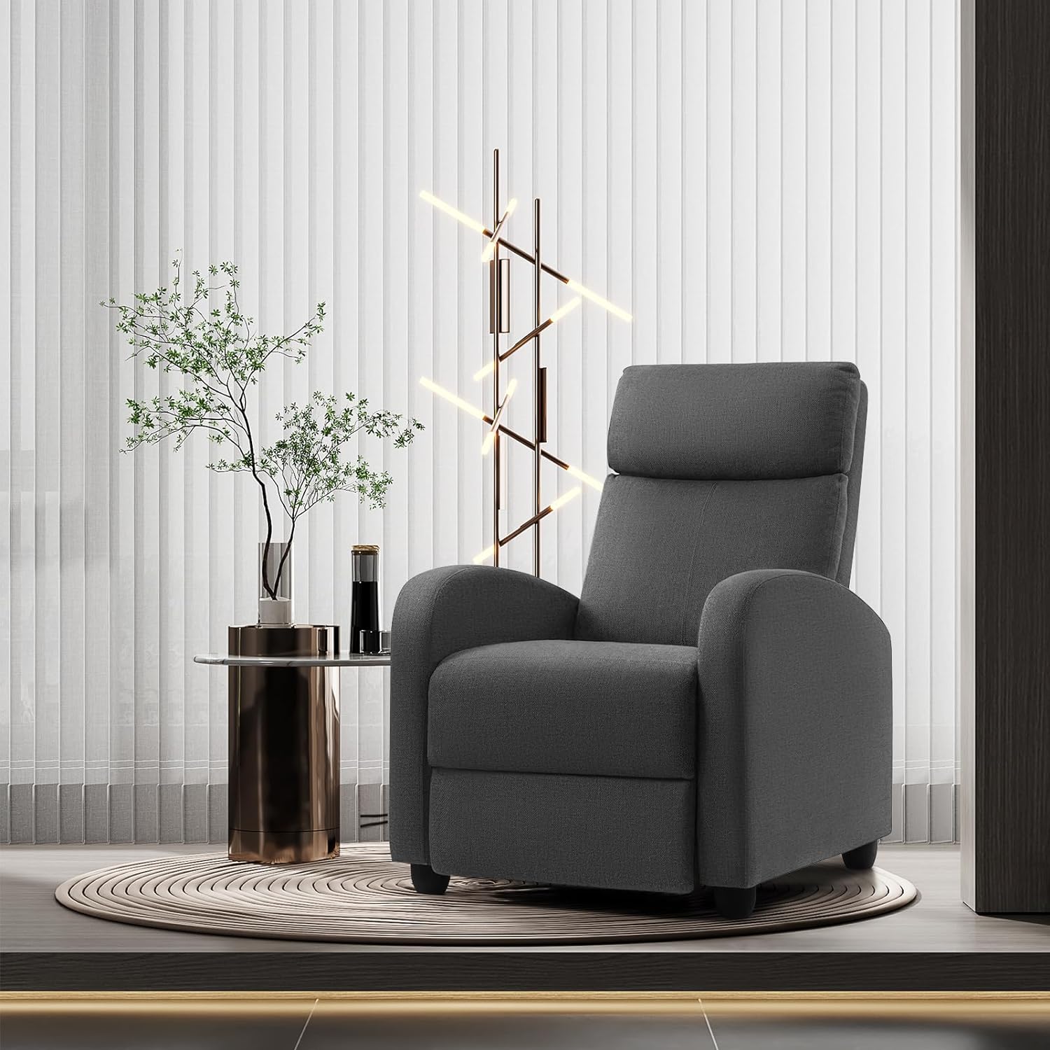 JUMMICO Adjustable Recliner Chair Thick Cushion Home Theater Sofa Living Room