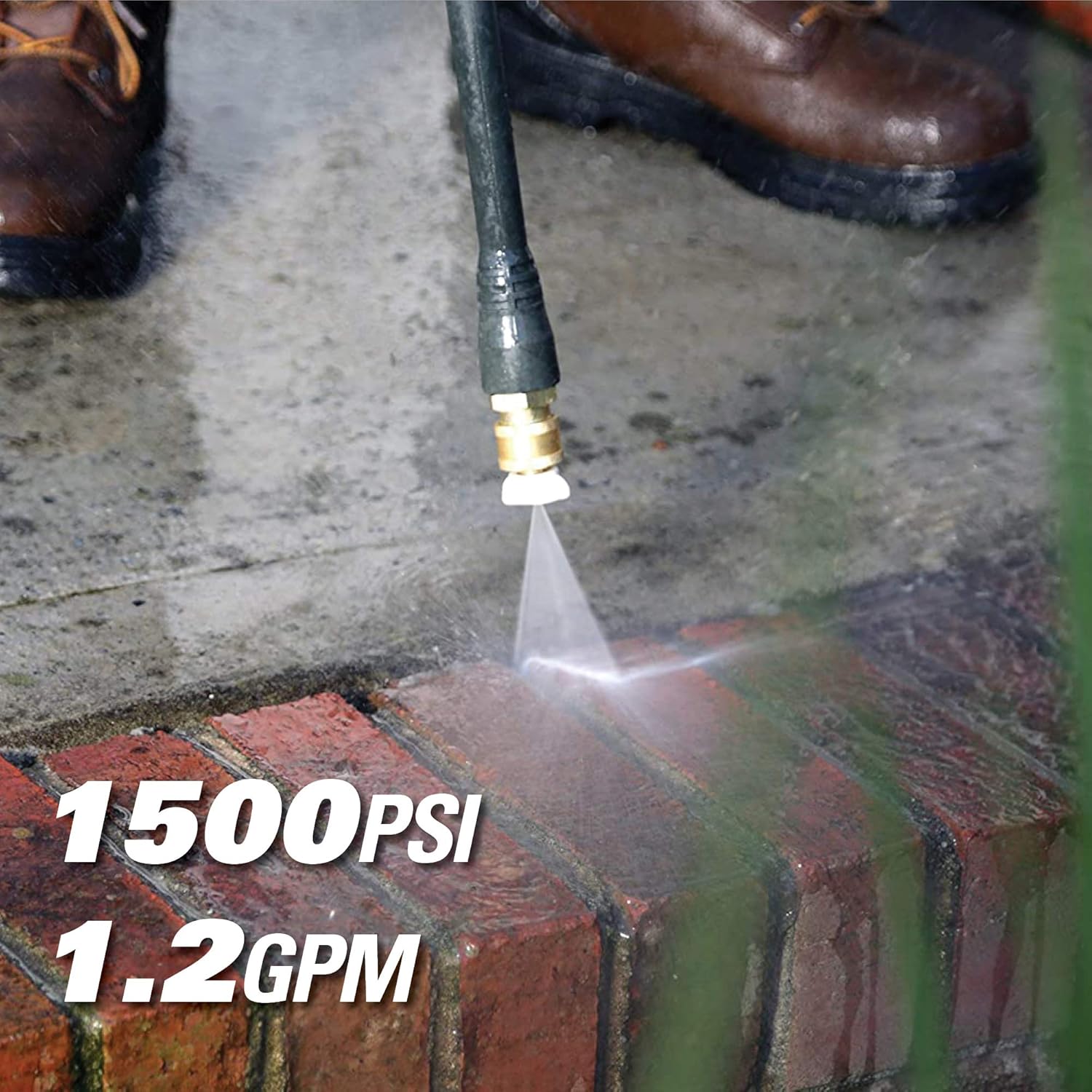 Greenworks 2000 PSI Electric Pressure Washer 13 Amp with Wheels 20 FT Hose 35 FT Cord