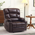 MCombo Large Power Lift Recliner Chair with Dual Motor Massage Heat Faux Leather