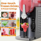 BKPPM Slushie Machine Soft Serve Ice Cream Maker 6 Presets LED Auto Clean