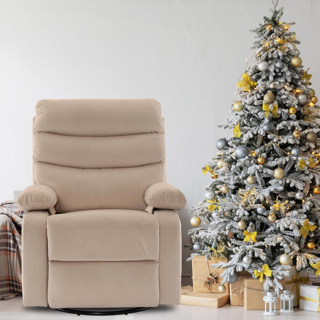 GNMLP2020 Swivel Rocker Recliner Chair Manual Small Space Nursery Living Room