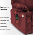 MCombo Power Lift Recliner Chair for Elderly with Heat Massage USB Cup Holders
