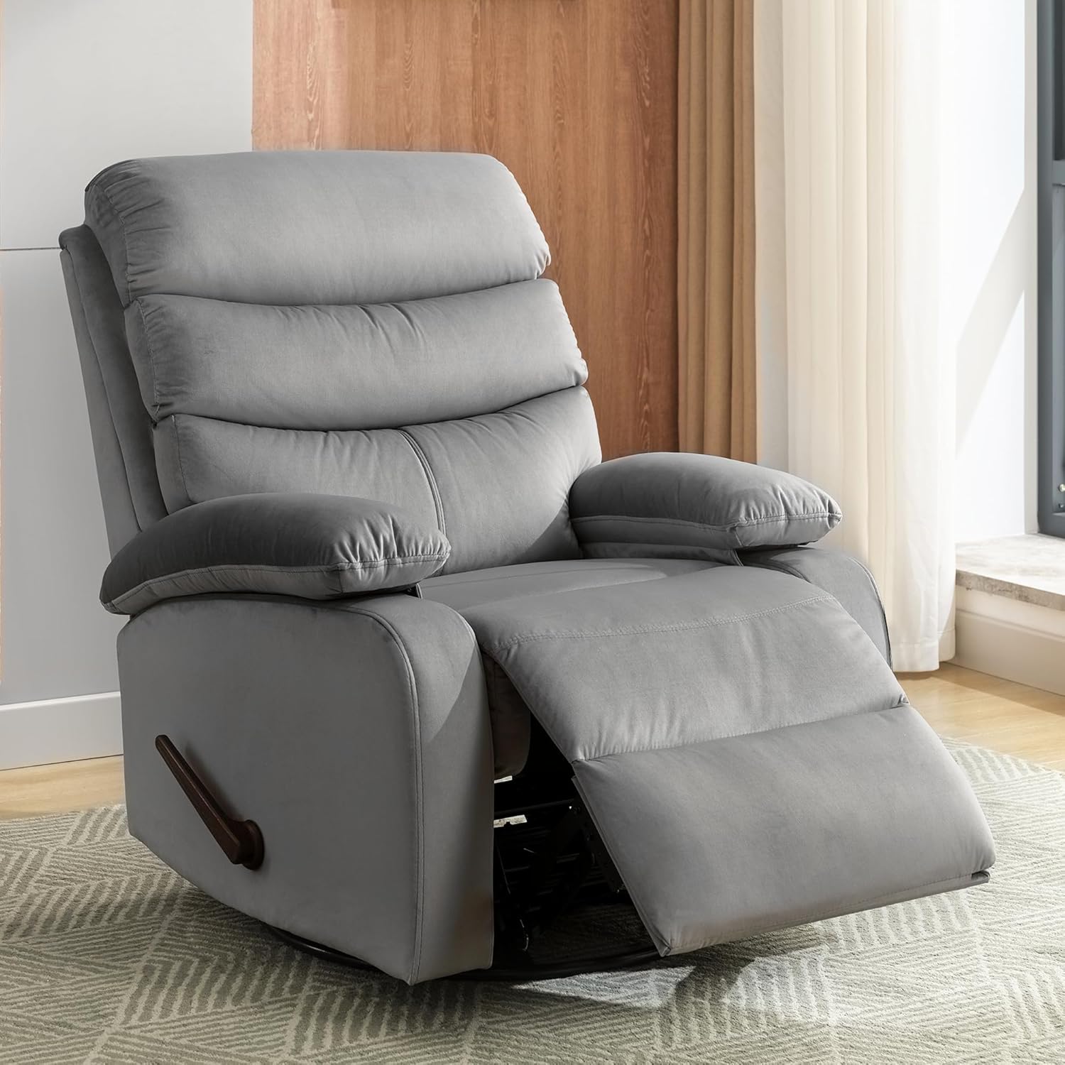 GNMLP2020 Swivel Rocker Recliner Chair Manual Small Space Nursery Living Room