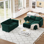 Belffin Velvet Modular Sectional Sofa with Ottoman Sleeper Bed Storage