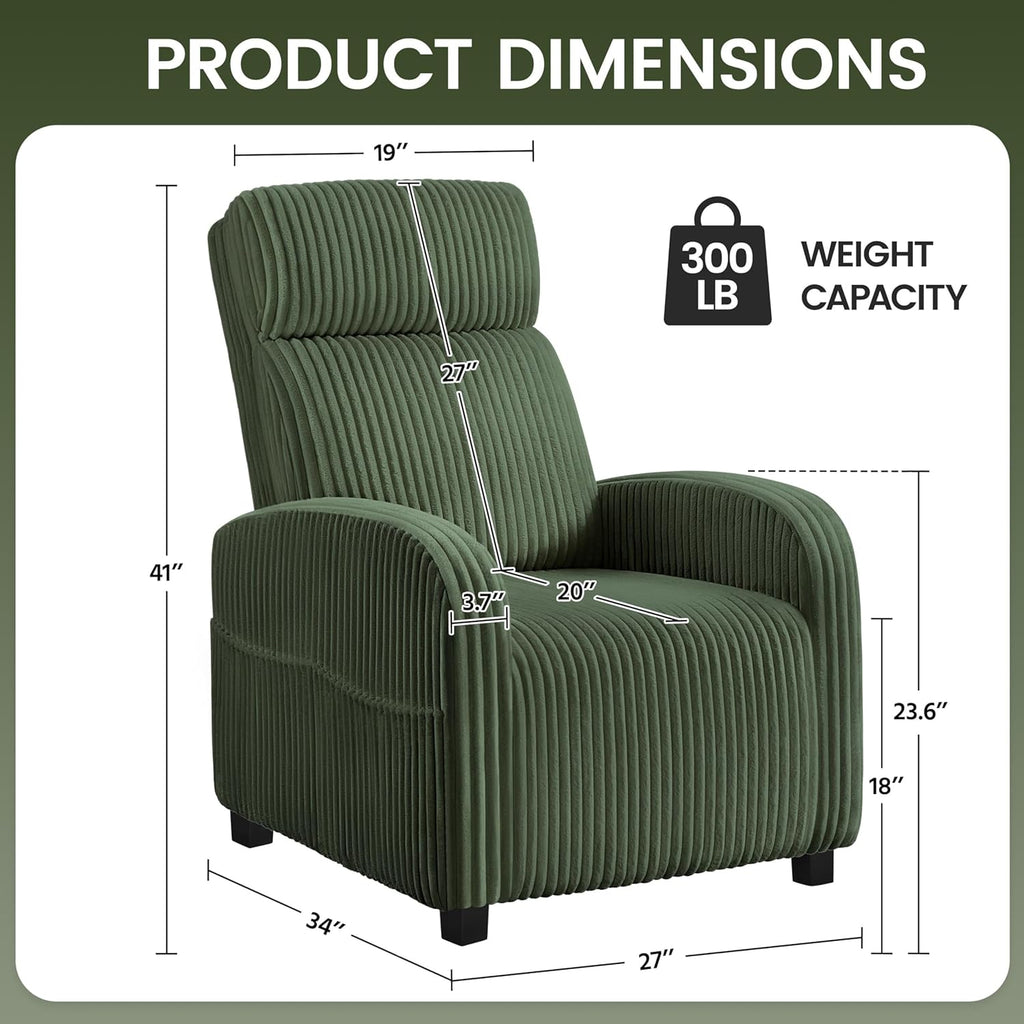 Yaheetech 360 Swivel Glider Chair Nursery Corduroy Rocking Nursing Chair with Pockets