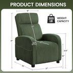 Yaheetech 360 Swivel Glider Chair Nursery Corduroy Rocking Nursing Chair with Pockets