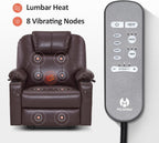 MCombo Electric Power Lift Recliner Massage Heat Chair for Elderly 3 Positions 2 Pockets USB