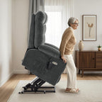 MCombo Power Lift Recliner Chair for Elderly with Extended Footrest Fabric