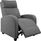 JUMMICO Adjustable Recliner Chair Thick Cushion Home Theater Sofa Living Room
