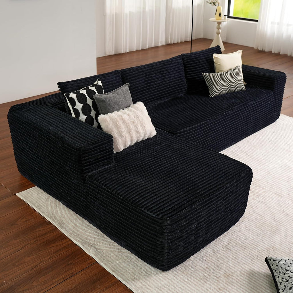 ovios Cloud Sectional Couch with L Shape Chaise Modern Modular Sofa