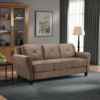 Lifestyle Harrington Sofa Upholstered Microfiber Fabric Curved Arm Couch