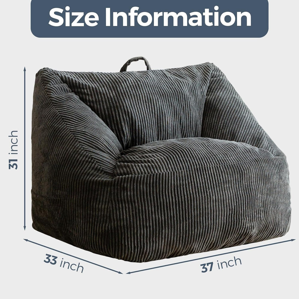 MAXYOYO Bean Bag Chair Floor Sofa with Handle and Pocket for Adults and Kids