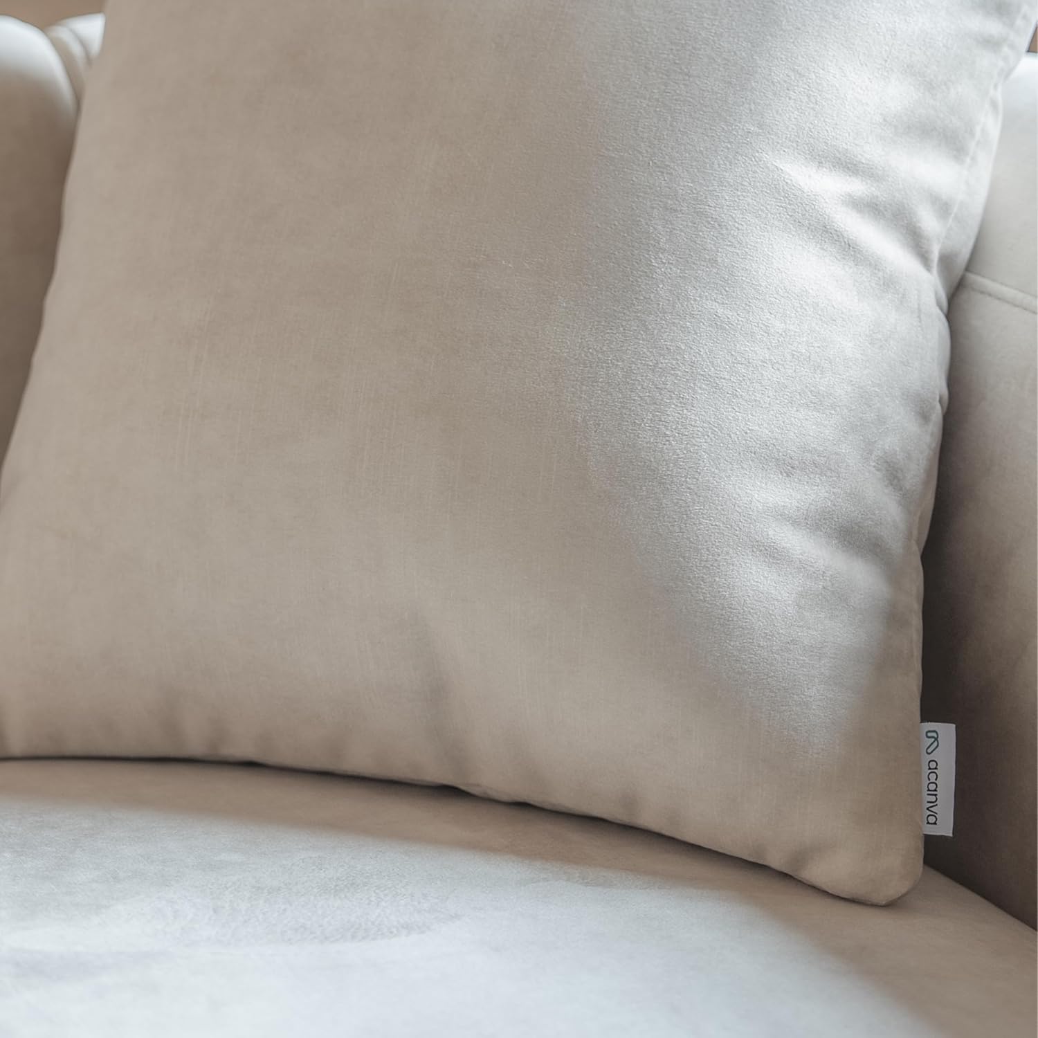 Acanva Luxury Velvet Sofa 3 Seater Modern Curved Back Couch for Living Room