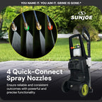 Sun Joe SPX3000 Electric Pressure Washer 2030 PSI 1.2 GPM with Dual Soap Tanks