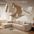 ovios Cloud Sectional Couch with L Shape Chaise Modern Modular Sofa