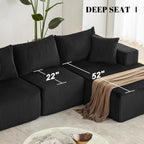 Weture 108" Modular Sectional Sofa Deep Seat Cloud L-Shape Couch with Chaise