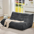 Hobestluk Giant Bean Bag Chair Memory Foam Faux Fur Sofa for Living Room