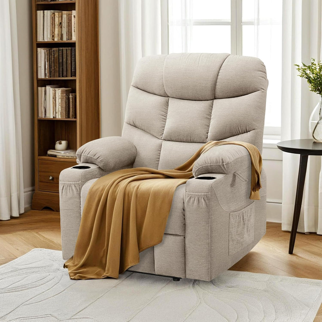 MCombo Power Lift Recliner Chair for Elderly with Extended Footrest Fabric