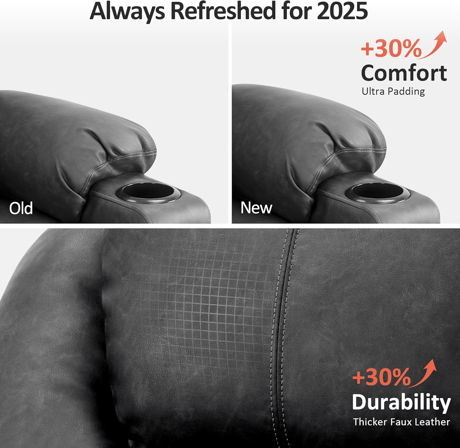 MCombo Electric Power Lift Recliner Massage Heat Chair for Elderly 3 Positions 2 Pockets USB