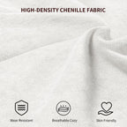 VOHOBY 82 Inch Modern Sofa Couch for Living Room with Pillows White
