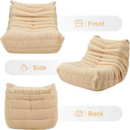 Hobestluk Giant Bean Bag Chair Memory Foam Faux Fur Sofa for Living Room
