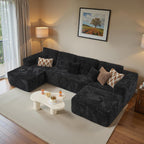 ovios Cloud Sectional Couch with L Shape Chaise Modern Modular Sofa