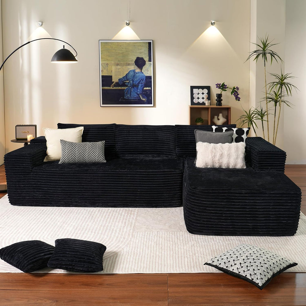 ovios Cloud Sectional Couch with L Shape Chaise Modern Modular Sofa