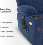 MCombo Power Lift Recliner Chair for Elderly with Heat Massage USB Cup Holders