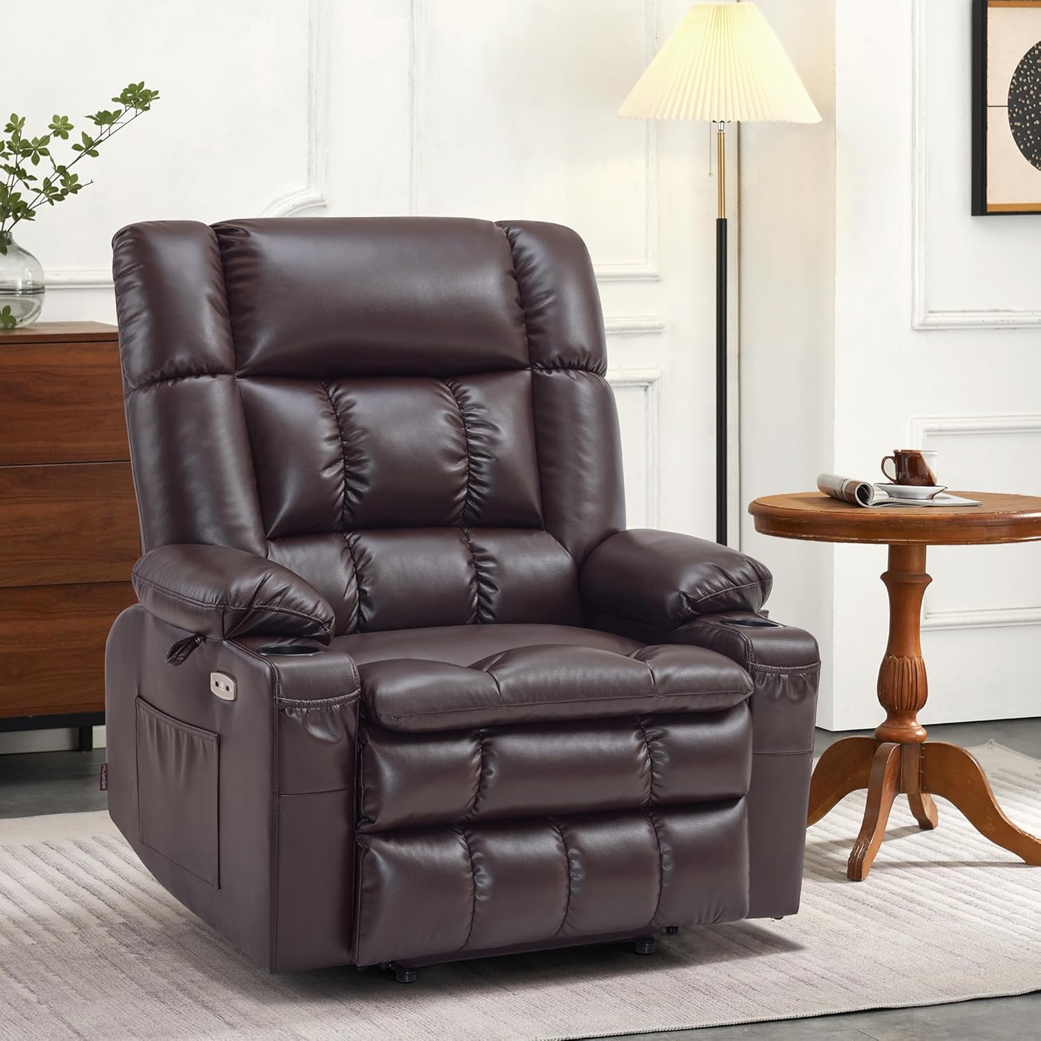 MCombo Dual Motor Power Lift Recliner Chair for Elderly with Heat Massage USB
