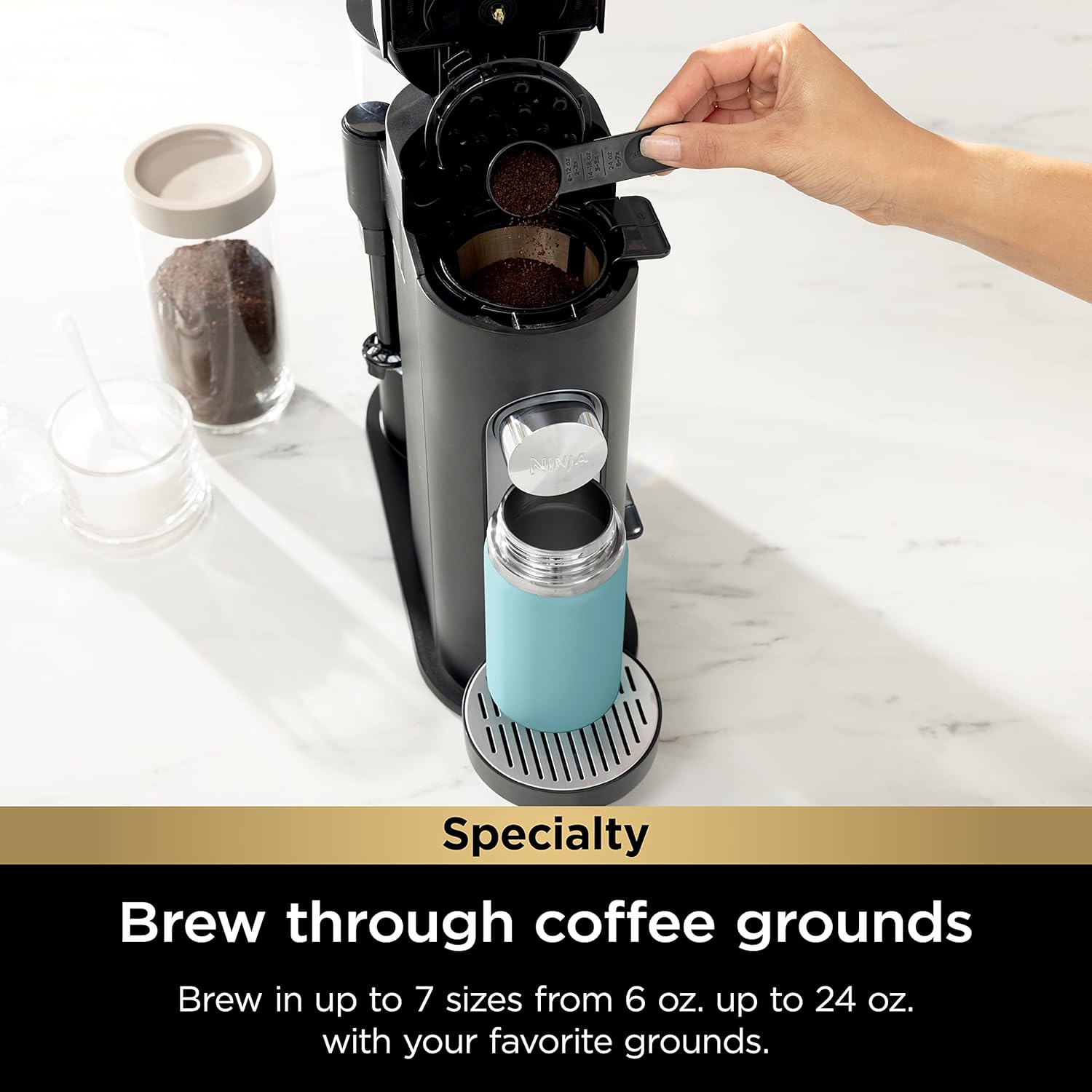 Ninja Single Serve Coffee Maker 56oz Removable Water Reservoir