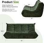 Hobestluk Giant Bean Bag Chair Memory Foam Faux Fur Sofa for Living Room
