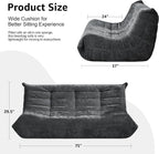 Hobestluk Giant Bean Bag Chair Memory Foam Faux Fur Sofa for Living Room