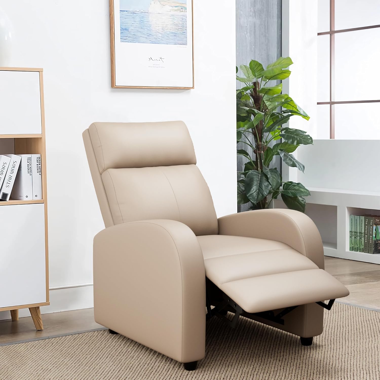 JUMMICO Adjustable Recliner Chair Thick Cushion Home Theater Sofa Living Room