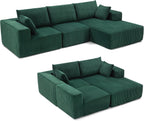 Weture 108" Modular Sectional Sofa Deep Seat Cloud L-Shape Couch with Chaise