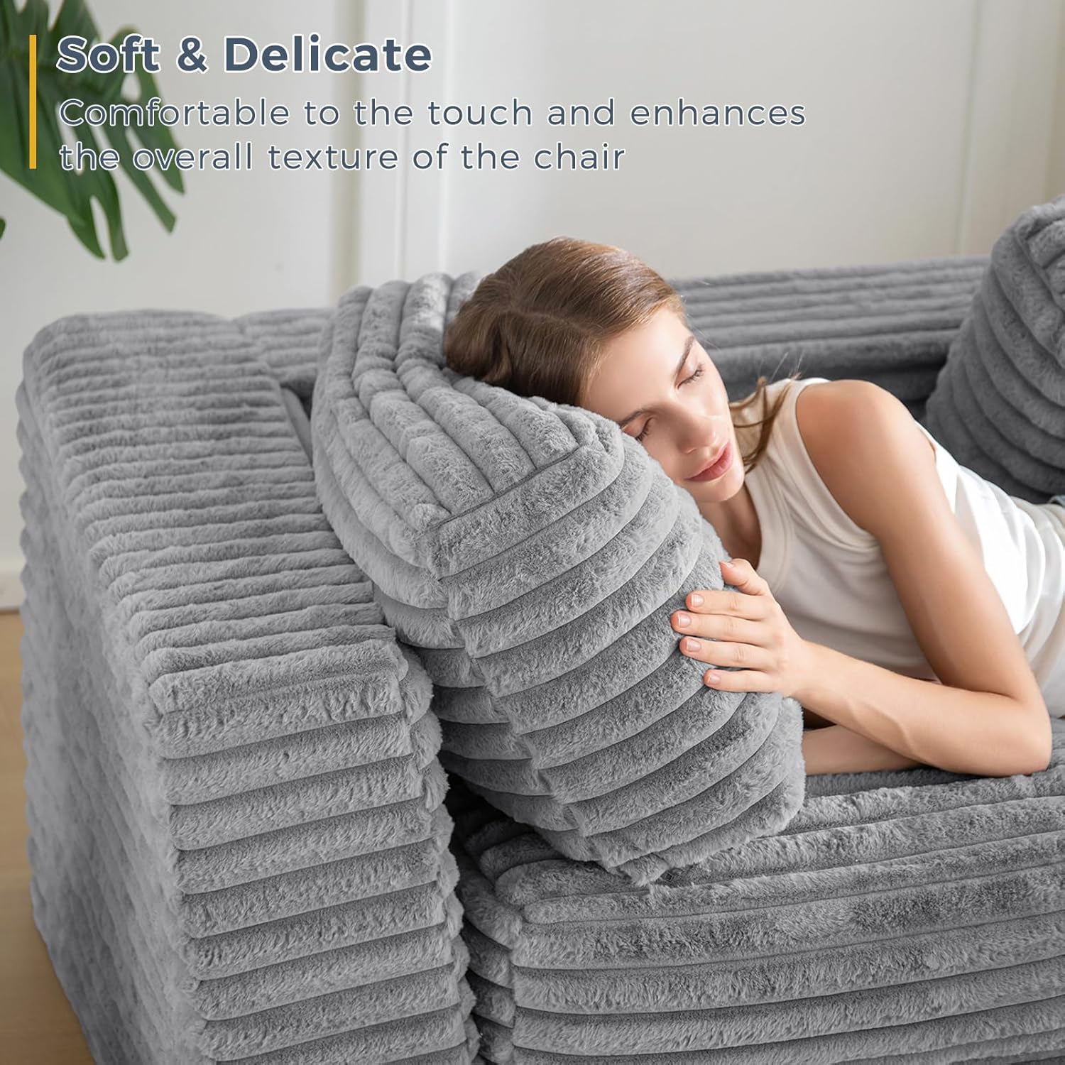 MAXYOYO Giant Bean Bag Chair for Adults with Pillows and Armrests