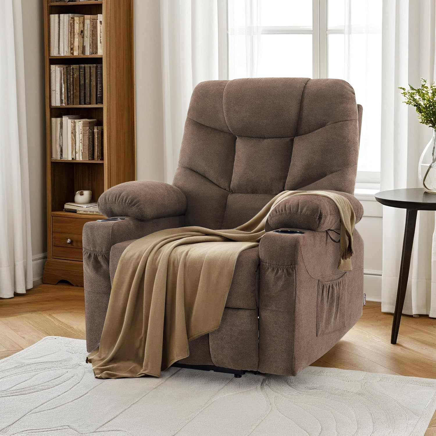 MCombo Power Lift Recliner Chair for Elderly with Extended Footrest Fabric