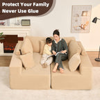 Afuson Boneless Sectional Sofa L Shape Deep Seat Cloud Couch Living Room