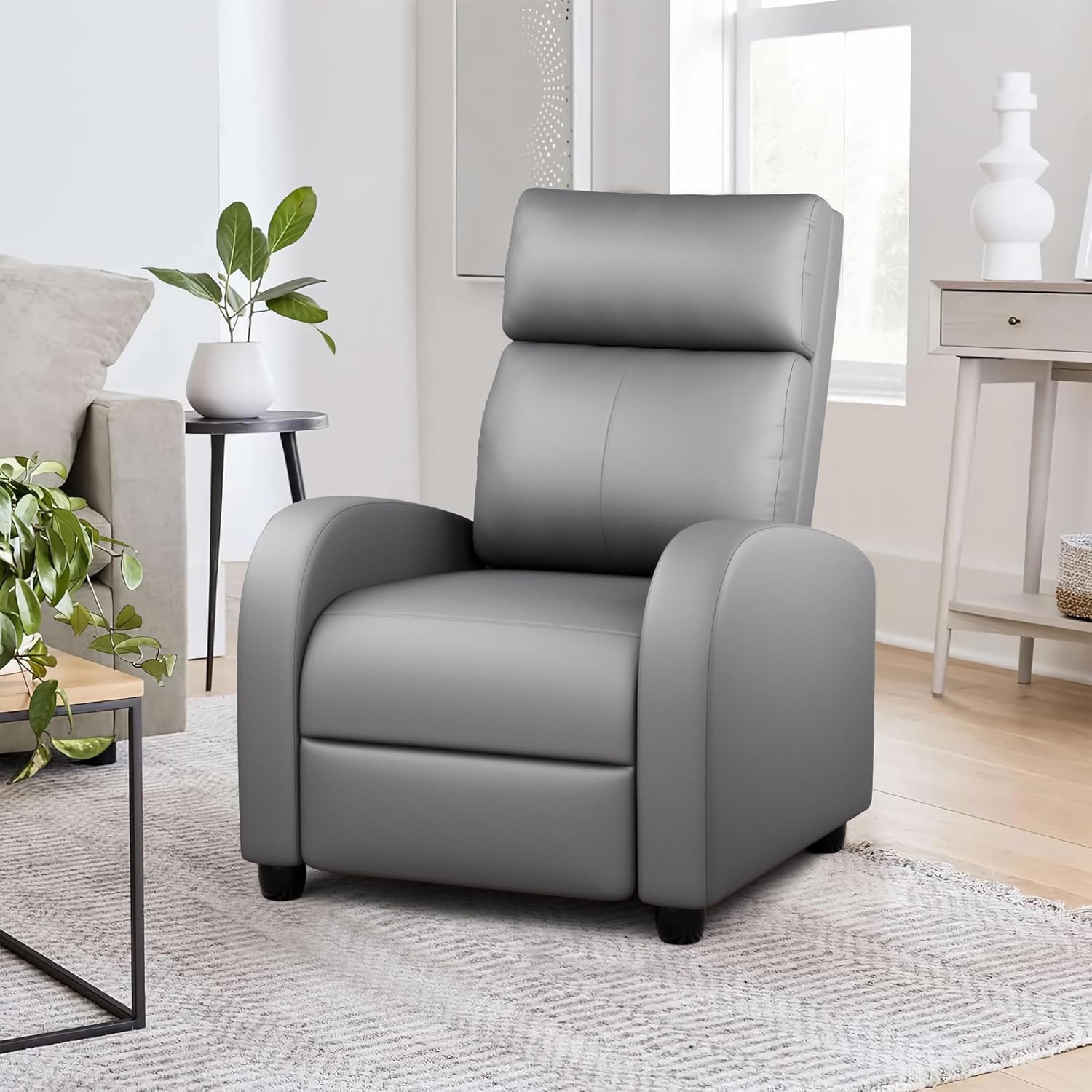JUMMICO Adjustable Recliner Chair Thick Cushion Home Theater Sofa Living Room