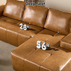 ovios Cloud Sectional Sofa L Shape Chaise Deep Seat Modular Living Room Couch