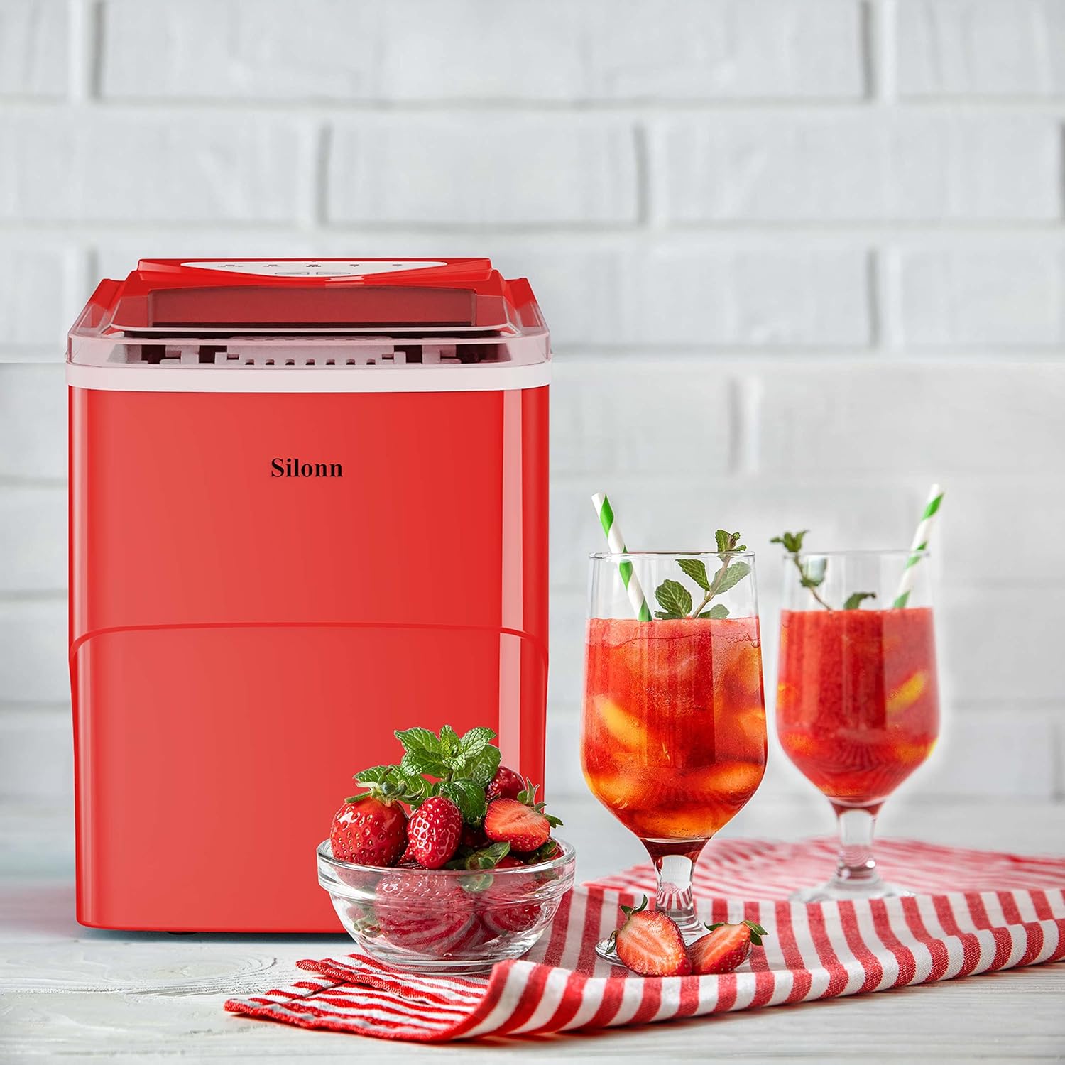 Silonn Nugget Ice Maker Countertop 33lbs Daily Soft Chewable Ice Machine