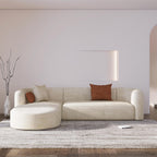 Acanva Luxury Velvet Sofa 3 Seater Modern Curved Back Couch for Living Room
