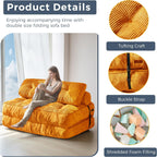 MAXYOYO Folding Sofa Bed Convertible Sleeper Chair with Pillow