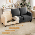VICTONE Convertible L Shaped Sectional Sofa Couch 3 Seat with Ottoman