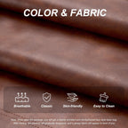Hobestluk Giant Bean Bag Chair Memory Foam Faux Leather Floor Sofa for Adults