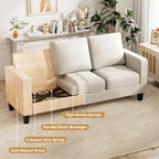 VICTONE Convertible L Shaped Sectional Sofa Couch 3 Seat with Ottoman