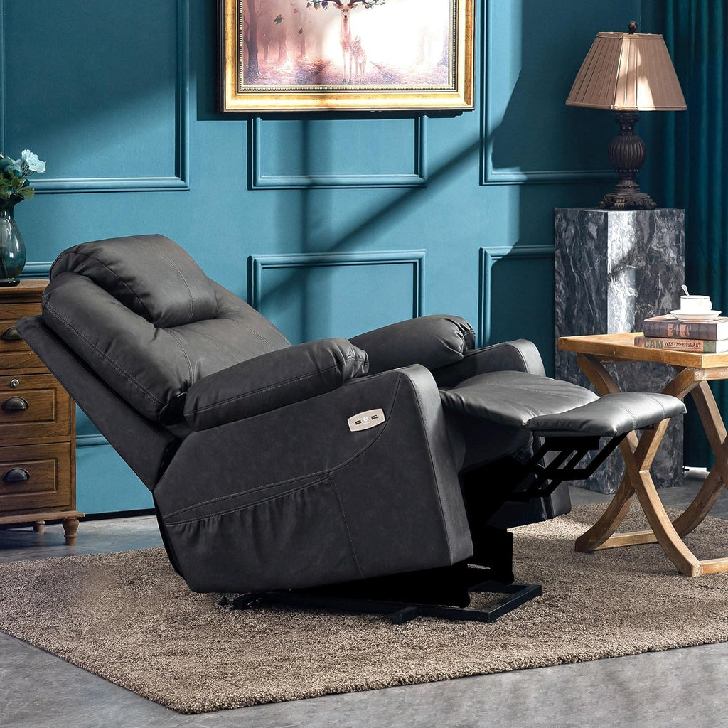 MCombo Electric Power Lift Recliner Massage Heat Chair for Elderly 3 Positions 2 Pockets USB