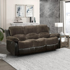 Lexicon Loveseat Recliner Double Sofa Manual Pull Tab Faux Leather Living Room