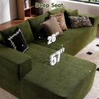 ovios Cloud Sectional Couch with L Shape Chaise Modern Modular Sofa