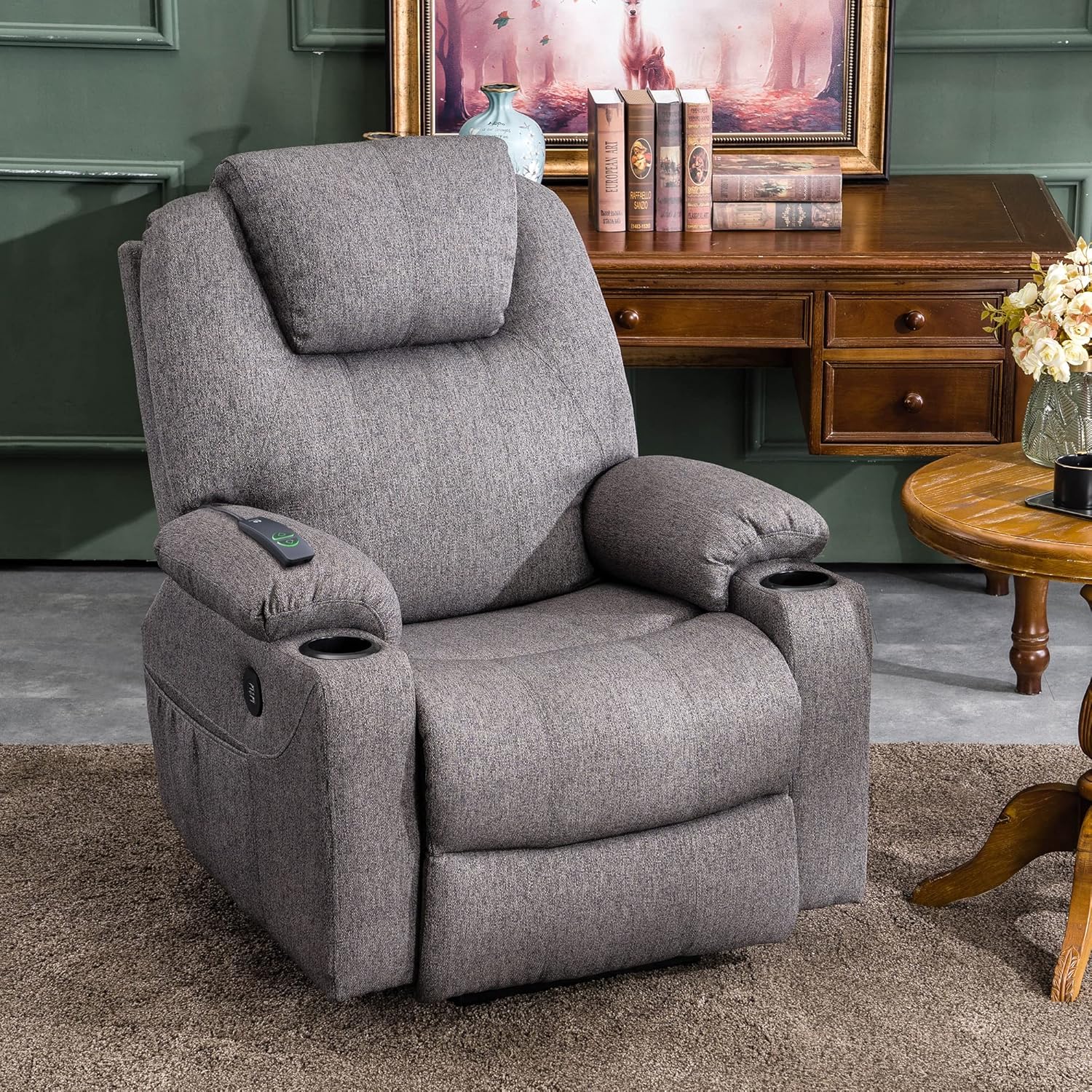 MCombo Power Lift Recliner Chair for Elderly with Heat Massage USB Cup Holders